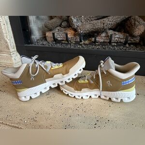 On Running Athletic Shoes - Brown, Yellow, Blue